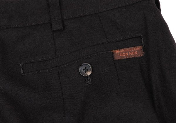 Mademoiselle NON NON Wool Double Cuff Pants Black Size 38M