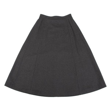 Mademoiselle NON NON Charcoal Pinstripe Wool Skirt Size 42LL