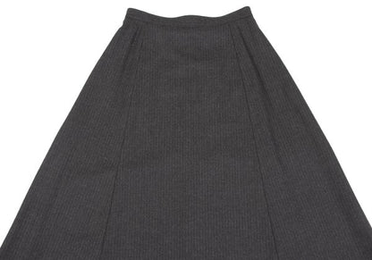 Mademoiselle NON NON Charcoal Pinstripe Wool Skirt Size 42LL