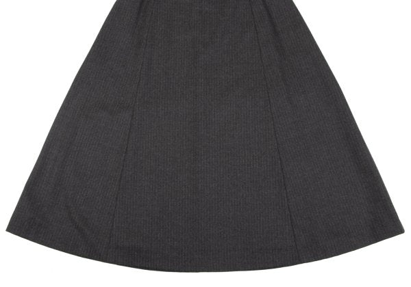 Mademoiselle NON NON Charcoal Pinstripe Wool Skirt Size 42LL