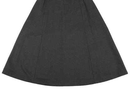 Mademoiselle NON NON Charcoal Pinstripe Wool Skirt Size 42LL
