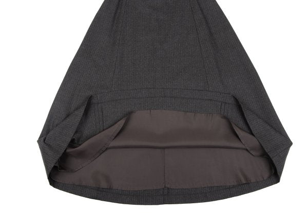 Mademoiselle NON NON Charcoal Pinstripe Wool Skirt Size 42LL