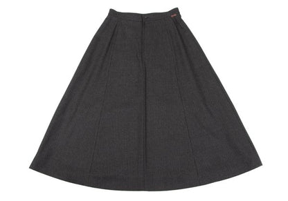 Mademoiselle NON NON Charcoal Pinstripe Wool Skirt Size 42LL
