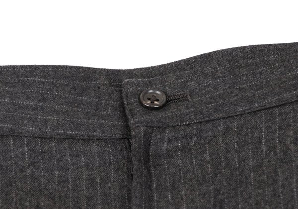 Mademoiselle NON NON Charcoal Pinstripe Wool Skirt Size 42LL