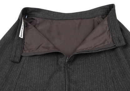 Mademoiselle NON NON Charcoal Pinstripe Wool Skirt Size 42LL