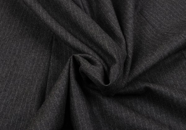 Mademoiselle NON NON Charcoal Pinstripe Wool Skirt Size 42LL