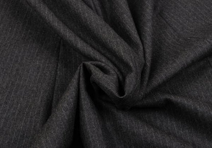 Mademoiselle NON NON Charcoal Pinstripe Wool Skirt Size 42LL