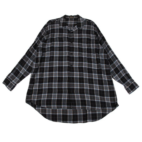Y's for men Rayon Open Collar Check Shirt Multi Size L
