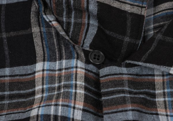 Y's for men Rayon Open Collar Check Shirt Multi Size L