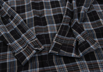Y's for men Rayon Open Collar Check Shirt Multi Size L