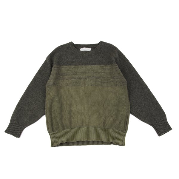COMME des GARCONS HOMME Wool Cotton Mixed Mocha Khaki Sweater Size M
