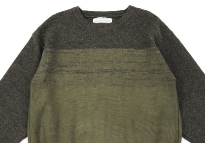 COMME des GARCONS HOMME Wool Cotton Mixed Mocha Khaki Sweater Size M