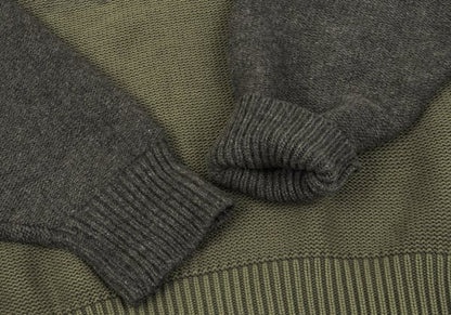 COMME des GARCONS HOMME Wool Cotton Mixed Mocha Khaki Sweater Size M