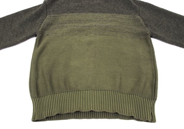 COMME des GARCONS HOMME Wool Cotton Mixed Mocha Khaki Sweater Size M