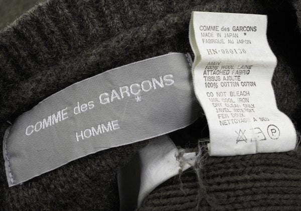 COMME des GARCONS HOMME Wool Cotton Mixed Mocha Khaki Sweater Size M