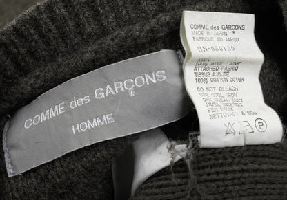 COMME des GARCONS HOMME Wool Cotton Mixed Mocha Khaki Sweater Size M