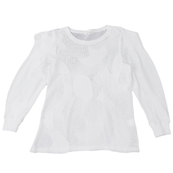 COMME des GARCONS Cotton Nylon Mesh Sweater White Size M
