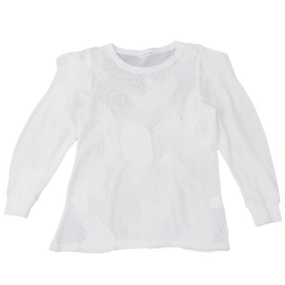 COMME des GARCONS Cotton Nylon Mesh Sweater White Size M