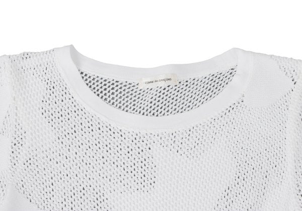 COMME des GARCONS Cotton Nylon Mesh Sweater White Size M