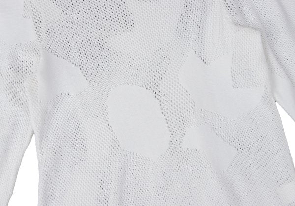 COMME des GARCONS Cotton Nylon Mesh Sweater White Size M