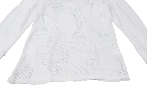 COMME des GARCONS Cotton Nylon Mesh Sweater White Size M