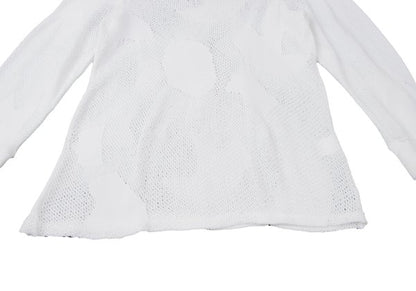 COMME des GARCONS Cotton Nylon Mesh Sweater White Size M