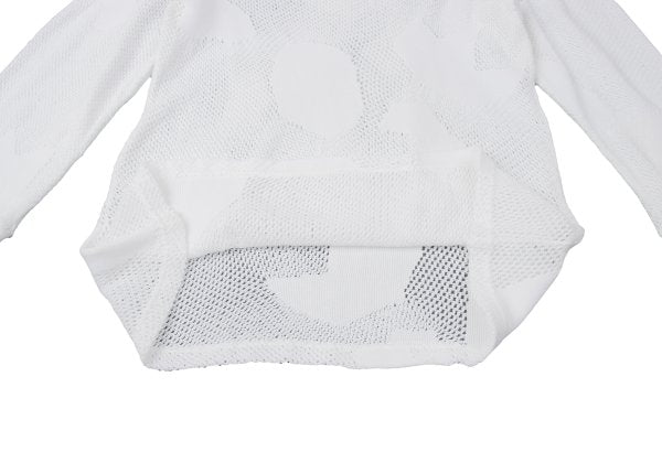 COMME des GARCONS Cotton Nylon Mesh Sweater White Size M