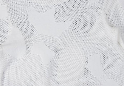 COMME des GARCONS Cotton Nylon Mesh Sweater White Size M