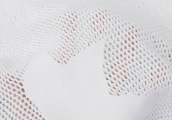 COMME des GARCONS Cotton Nylon Mesh Sweater White Size M
