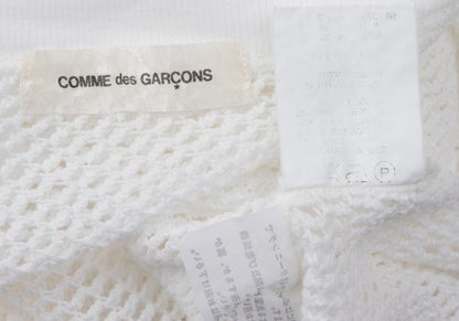 COMME des GARCONS Cotton Nylon Mesh Sweater White Size M