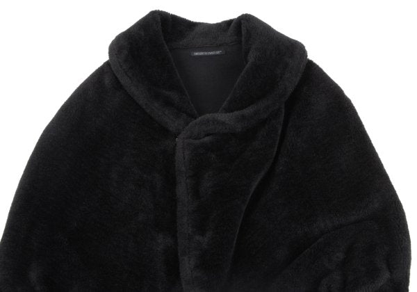 Yohji Yamamoto FEMME Faux Fur Hook Closure Cape Black Size S