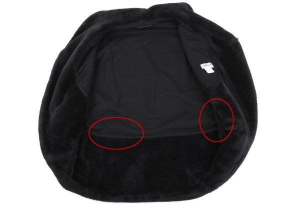 Yohji Yamamoto FEMME Faux Fur Hook Closure Cape Black Size S