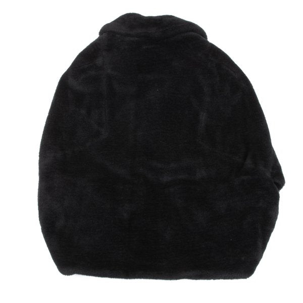 Yohji Yamamoto FEMME Faux Fur Hook Closure Cape Black Size S