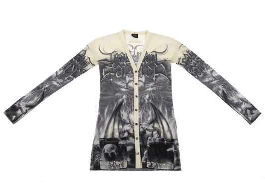 Jean Paul GAULTIER FEMME Gargoyle Cardigan Gray Size 40