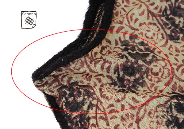 Jean Paul GAULTIER FEMME Knit Trim Floral Top Beige Size 40