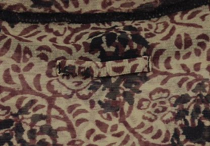 Jean Paul GAULTIER FEMME Knit Trim Floral Top Beige Size 40