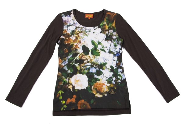Vivienne Westwood Red Label Floral L/S Tee Brown Size 2