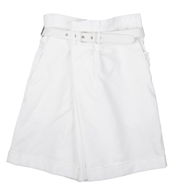 COMME des GARCONS 25SS Poly Cuffed Shorts White Size S