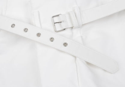 COMME des GARCONS 25SS Poly Cuffed Shorts White Size S