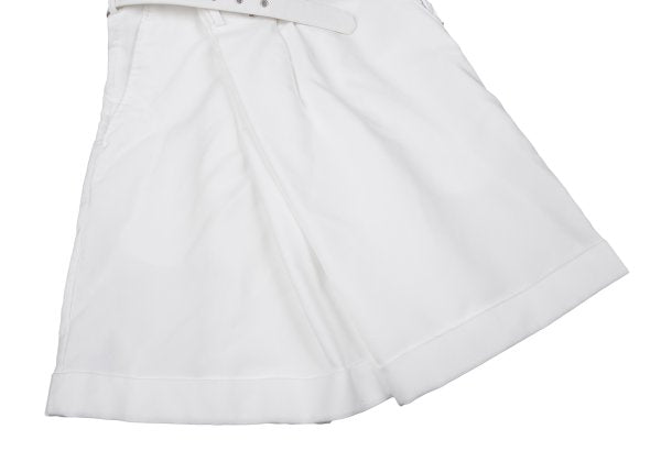 COMME des GARCONS 25SS Poly Cuffed Shorts White Size S