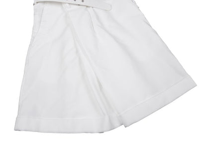 COMME des GARCONS 25SS Poly Cuffed Shorts White Size S