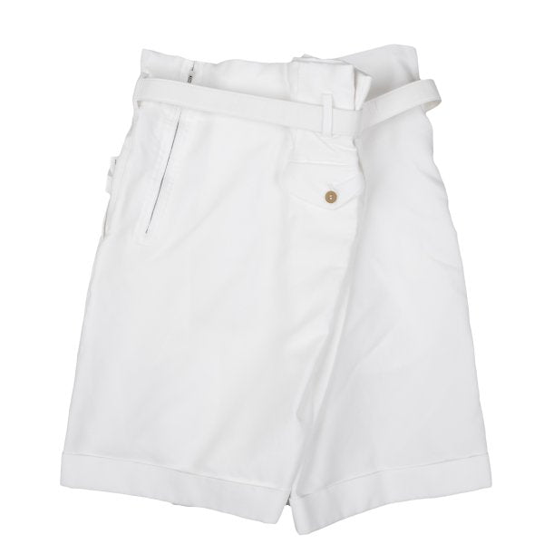 COMME des GARCONS 25SS Poly Cuffed Shorts White Size S