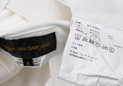 COMME des GARCONS 25SS Poly Cuffed Shorts White Size S