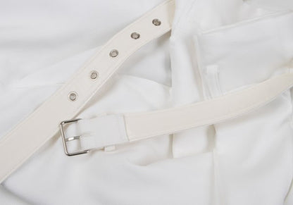 COMME des GARCONS 25SS Poly Cuffed Shorts White Size S