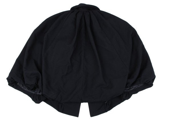 COMME des GARCONS Poly Round Collar Poncho Coat Navy Size S