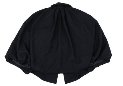 COMME des GARCONS Poly Round Collar Poncho Coat Navy Size S