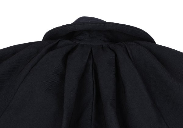 COMME des GARCONS Poly Round Collar Poncho Coat Navy Size S