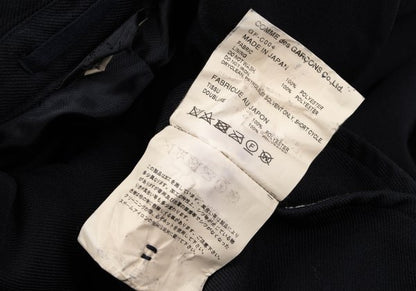 COMME des GARCONS Poly Round Collar Poncho Coat Navy Size S