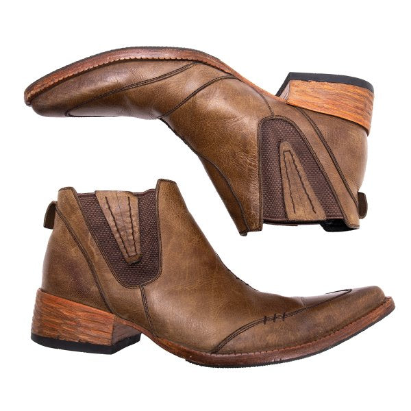 JPG by GAULTIER Brown Leather Stitched Gore Boots Size 25cm