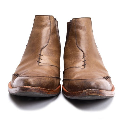 JPG by GAULTIER Brown Leather Stitched Gore Boots Size 25cm